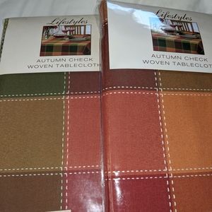 Linen table cloths Thanksgiving Autumn colors